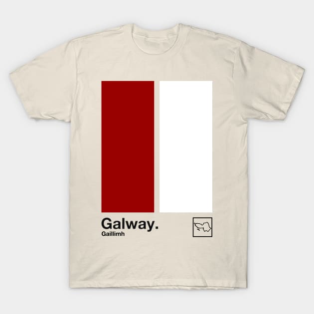 County Galway / Original Retro Style Minimalist Poster Design T-Shirt by feck!